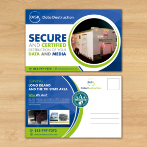 DiSK Data Destruction professional  postcard | Postkarten-Design von ecorokerz