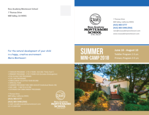 Ross Academy Montessori Summer Camp Brochure Redesign | Broschüren-Design von Achiver