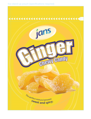 Design for Jans Ginger Chewy Candy!  | Packaging Design by Designer Mate