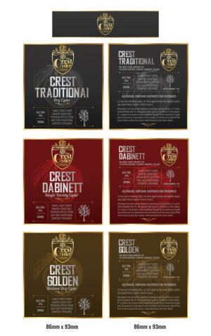 Label designs for three different cider varieties | Etikett-Design von SAI DESIGNS