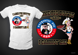 Patriotic Pig BBQ Needs a New T-Shirt | T-shirt Design by dsgrapiko