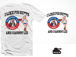 Patriotic Pig BBQ Needs a New T-Shirt | T-shirt Design by ArtTank