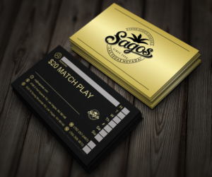 Business Card for Beach theme sports bar called SAGOS | Business Card Design by Viraj Perera