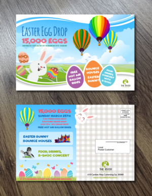 The River Church Community Easter Egg Drop | Postcard Design by Alexandar