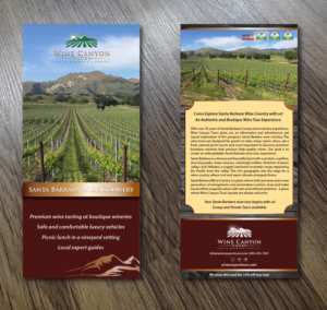 Wine Canyon Tours Post Card/Flyer  | Flyer-Design von Alexandar