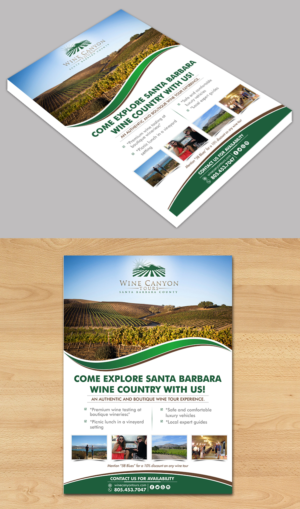 Wine Canyon Tours Post Card/Flyer  | Flyer-Design von ecorokerz