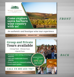 Wine Canyon Tours Post Card/Flyer  | Flyer-Design von TSU Creations