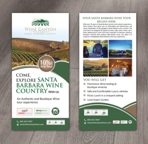 Wine Canyon Tours Post Card/Flyer  | Flyer-Design von Schöpfer