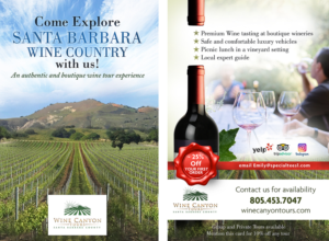 Wine Canyon Tours Post Card/Flyer  | Flyer-Design von Tatlin