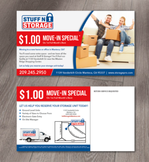 Self Storage Postcard | Postcard Design by alex989