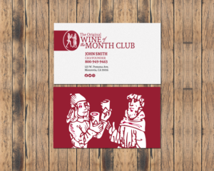 WIne of the Month Club Business Card design | Visitenkarten-Design von chandrayaan.creative