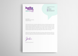 Hello Hearing Letterhead redesign project | Letterhead Design by mdreyad