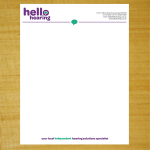 Hello Hearing Letterhead redesign project | Letterhead Design by 75-R-P-Z