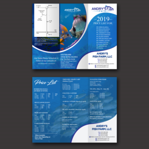 Fish Farm needing 3 - Fold Flyer / Price List designed | Flyer Design by aspiremedia