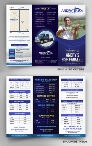 Fish Farm needing 3 - Fold Flyer / Price List designed | Flyer Design by SAI DESIGNS