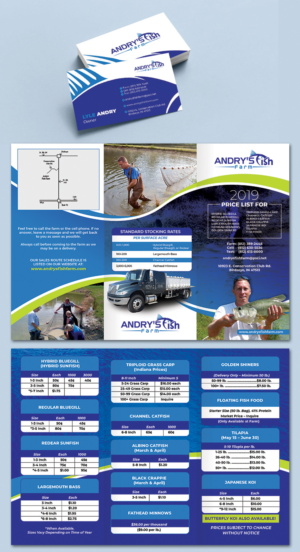 Fish Farm needing 3 - Fold Flyer / Price List designed | Flyer Design by BLUE WINGS