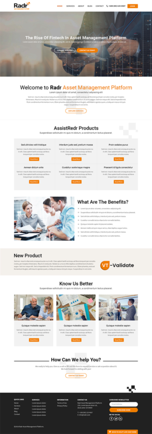 VT- Validate (this is for a new product which forms part of the RADR Asset Mangement Platform | Web Design by RupalTechno