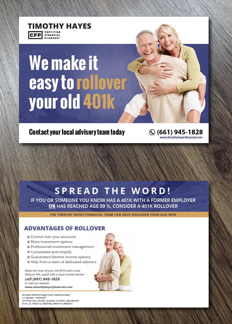 Postcard Design by Alexandar for Timothy Hayes Financial & Ins. Services, Inc. | Design #18414348