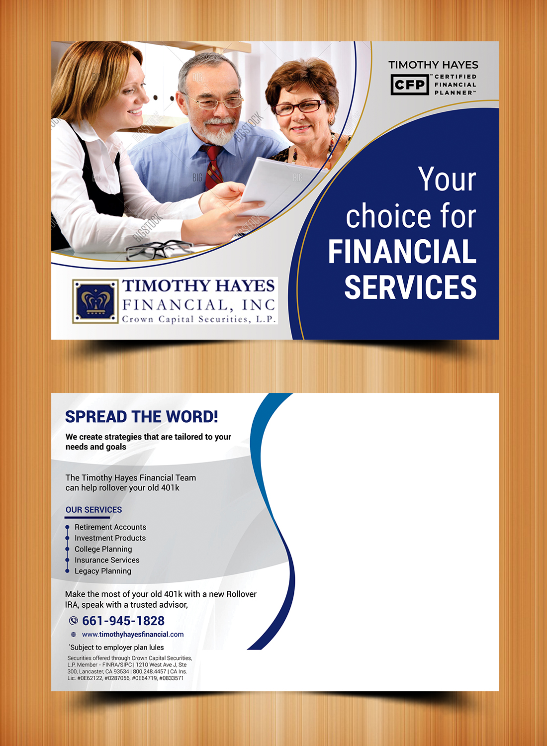 Postcard Design by ecorokerz for Timothy Hayes Financial & Ins. Services, Inc. | Design #17904829