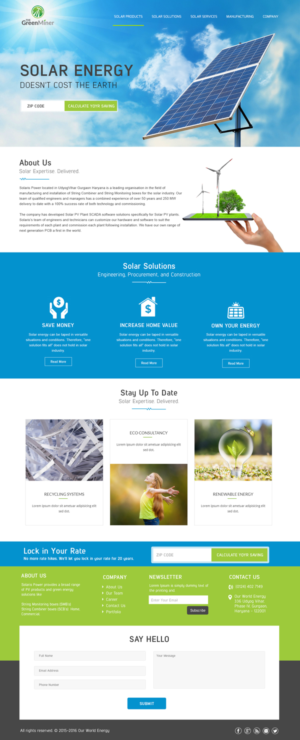 Web Design by Xclusive Designer for The Green Miner | Design #17901506