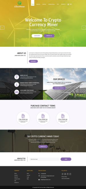 Web Design by PiXthemes for The Green Miner | Design #17986931