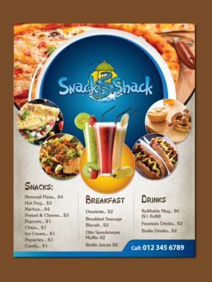 Snack Shack Menu | Flyer Design by meet007