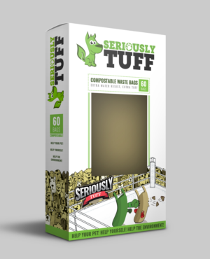 Seriously Tuff Compostable Pet Waste Bags (60 count) | Packaging Design by SAI DESIGNS