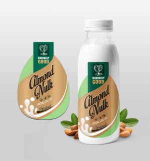 Our Almond Nulk needs new labels and logo as good as the product itself - the ultimate nut milk | Packaging Design by SAI DESIGNS