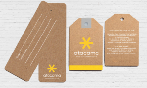 Atacama Home- Hang tags for Modern Handmade Home Decor products  | Packaging Design by TracyInspires