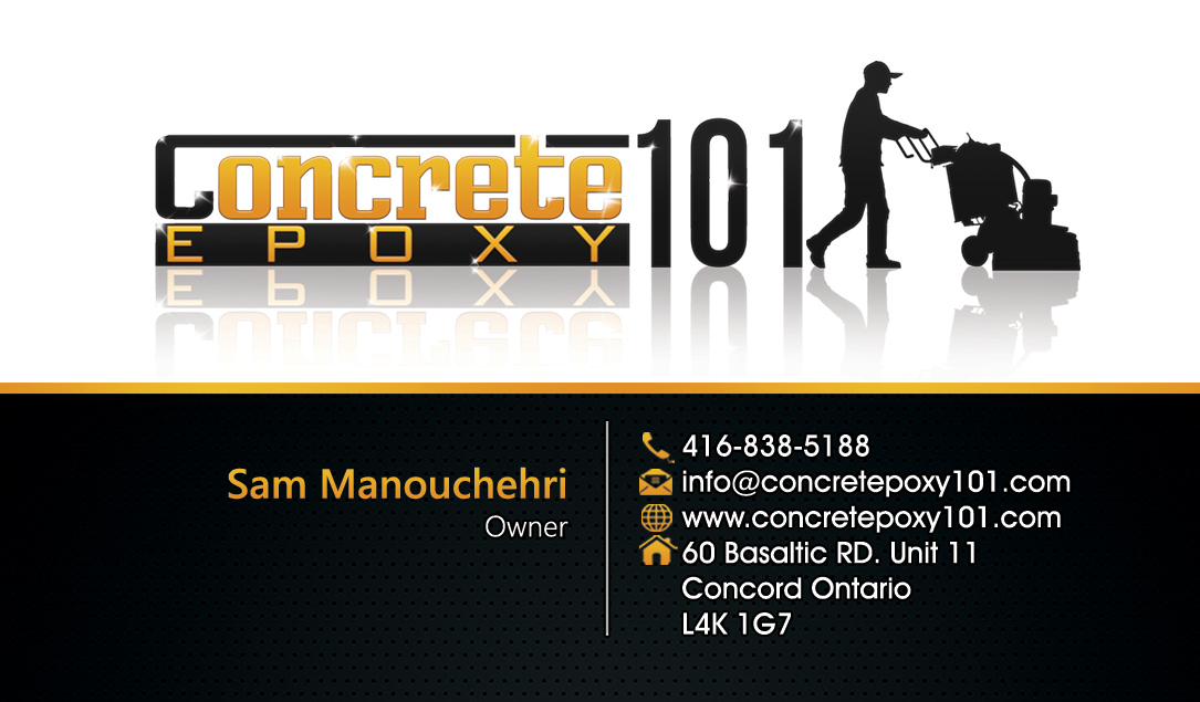 Business Card Design by Hardcore Design for concrete epoxy 101 | Design #18067087