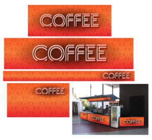 Stadium Coffee Cart Needs New Sign           | Schilder-Design von B74Design