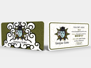 Ganjah guru- referral cards for new customers  | Business Card Design by Hardcore Design