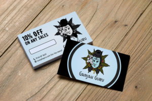 Ganjah guru- referral cards for new customers  | Business Card Design by JK18