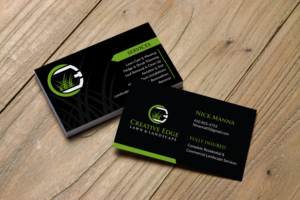 Business Card for Creative Edge Lawn & Landscape | Business Card Design by JK18