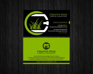 Business Card for Creative Edge Lawn & Landscape | Business Card Design by chandrayaan.creative