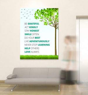 Our Family Values Printed on Canvas for our Home | Schilder-Design von ecorokerz