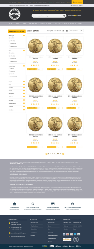 Alabama Gold Website 3 Page Concept | Web Design by Expert Designer