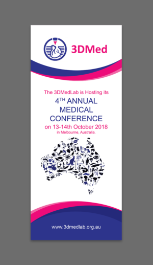 3DMed Australia 2018 conference Branding banner design  | Banner Ad Design by Titan Solbiz