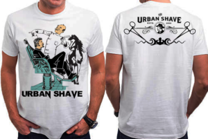 The Urban Shave barbershop Summer t shirt logo | T-Shirt-Design von creative gravity