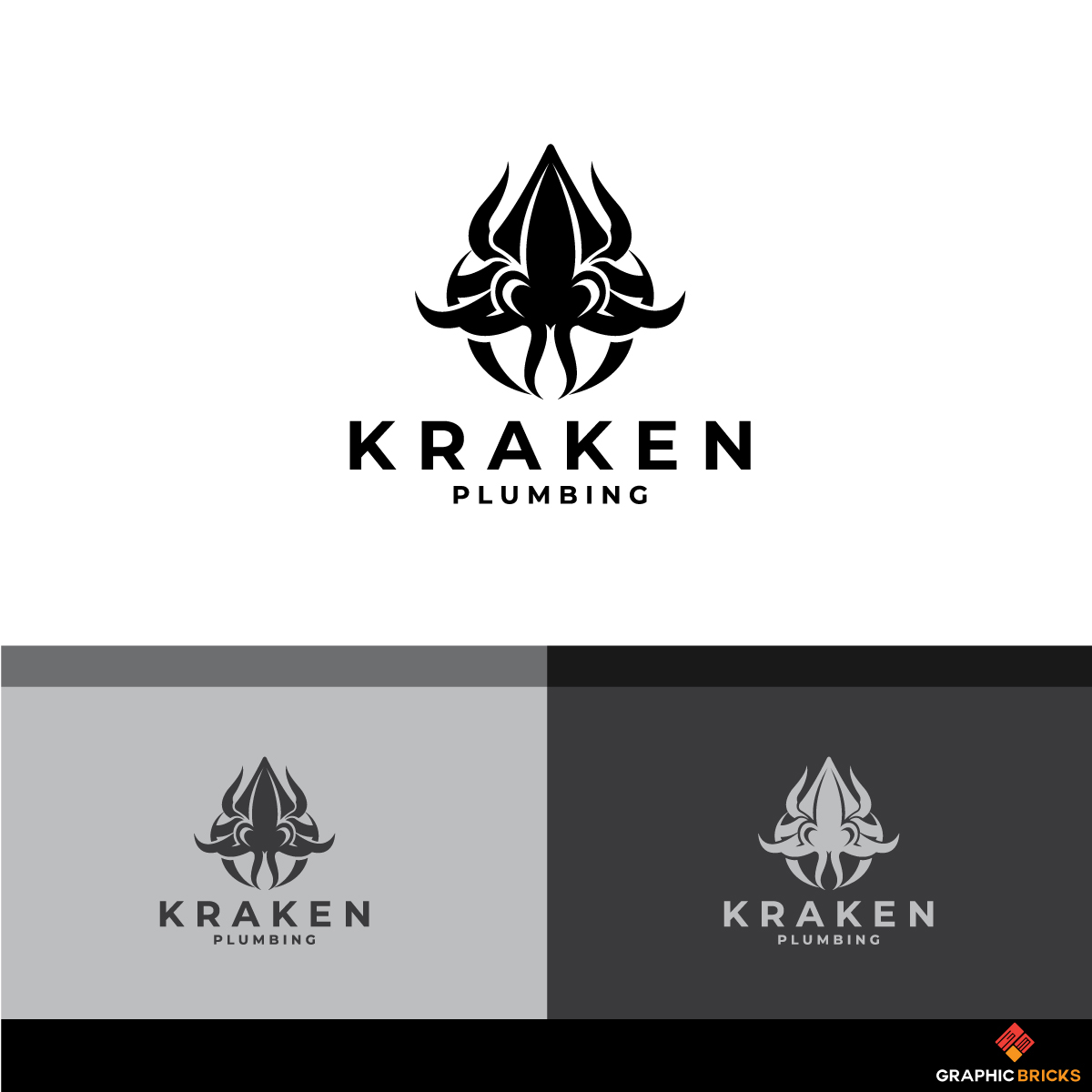 Logo Design by Graphic Bricks for Kraken Plumbing | Design #18435758