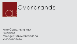 Logo and Business Card Design by Niemczyk for Overbrands | Design #2781383