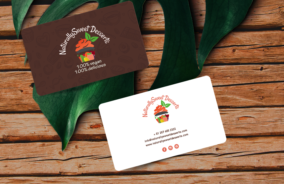 Business Card Design by Sarah Mathews for NaturallySweet Desserts | Design #18092739