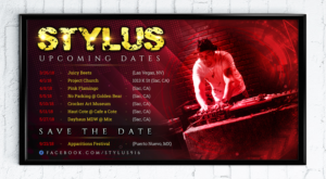 Stylus Upcoming Gigs | Flyer-Design von SAI DESIGNS