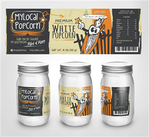 Food Label for Popcorn Kernel Product | Etikett-Design von kresh