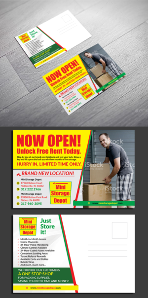 Self Storage Company Needs Postcard Design & Flyer Needed | Postcard Design by ecorokerz