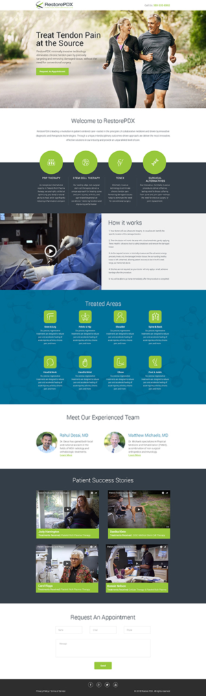 Medical Procedure Landing Page - Funnel Tenex Tenotomy | Landing Page-Design von Laurra