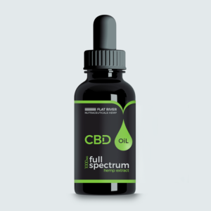 Flat River Nutraceuticals Hemp derived full spectrum CBD oil label for 300mg and 1000mg bottles | Label Design by Sucre