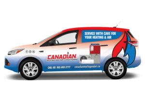 Vehicle wrap for salesman car in the heating and cooling business | Graphic Design by mmmarif1982