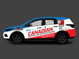 Vehicle wrap for salesman car in the heating and cooling business | Graphic Design by lnb...