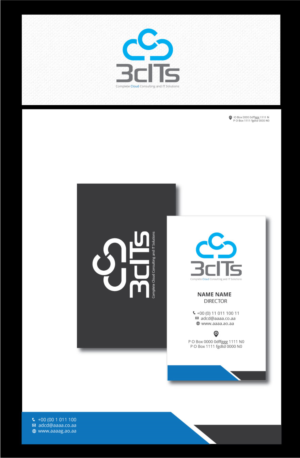 3cITs or Company Name with Cloud Logo Made from 3Cs | Logo Design by zebronicgraphic